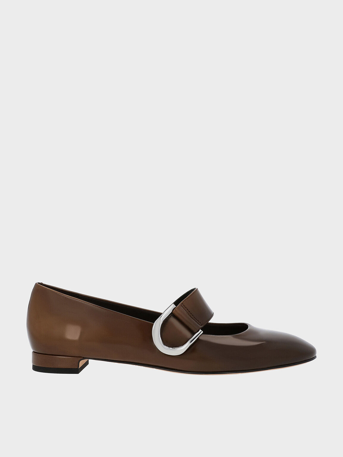 Gabine Leather Mary Janes, Brown, hi-res