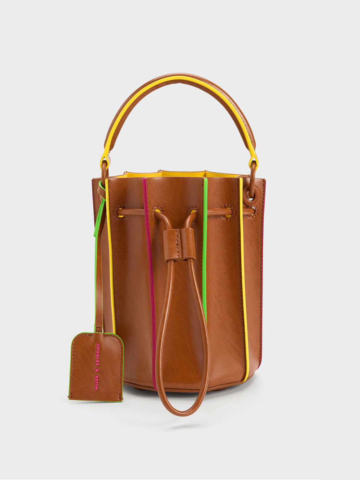 Clove Top Handle Bucket Bag - Tan