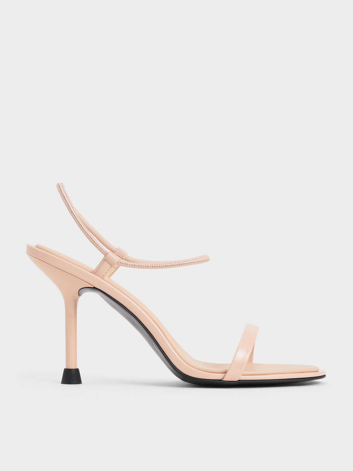 Stiletto-Heel Ankle-Strap Pumps, Blush, hi-res