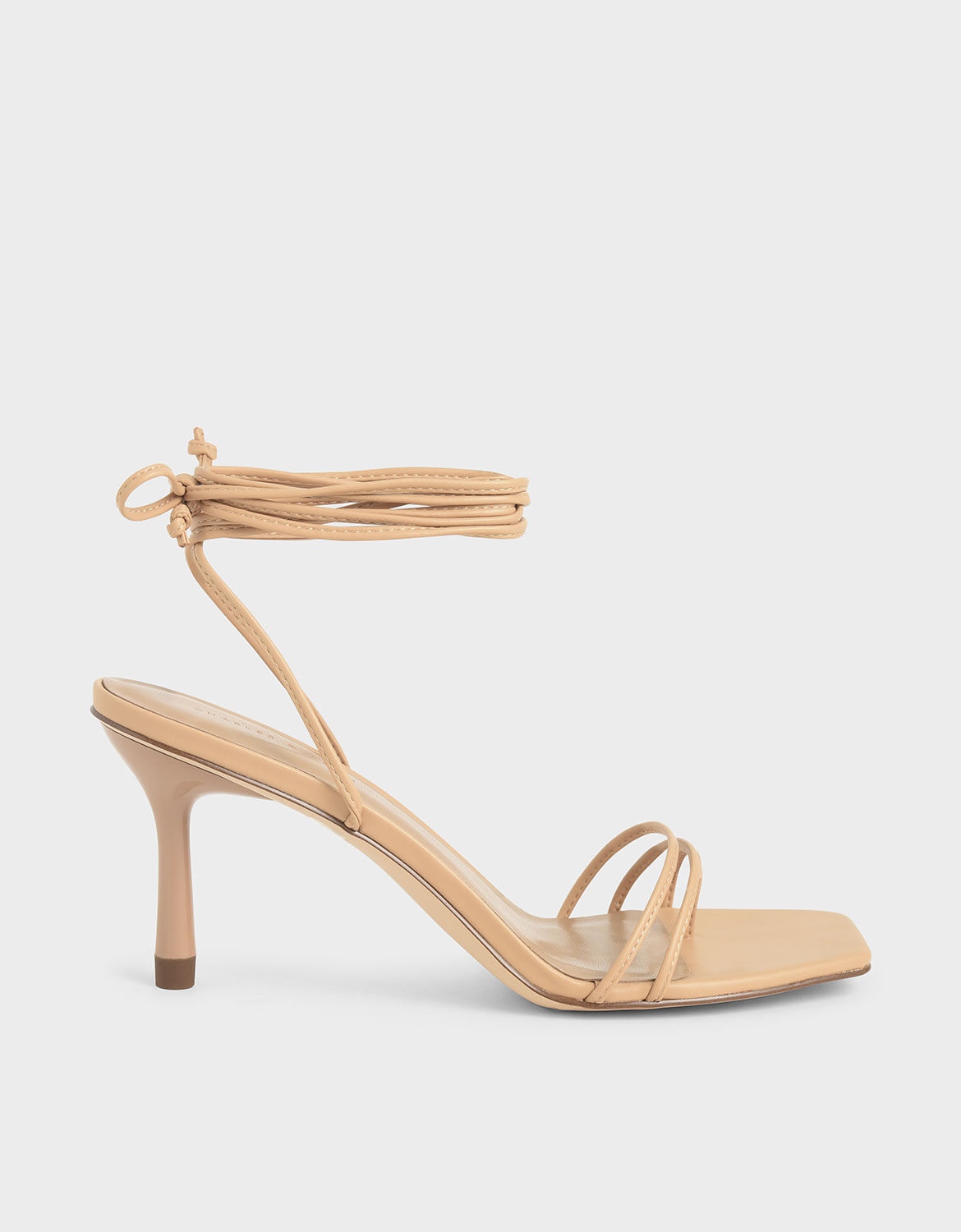 strappy heels beige