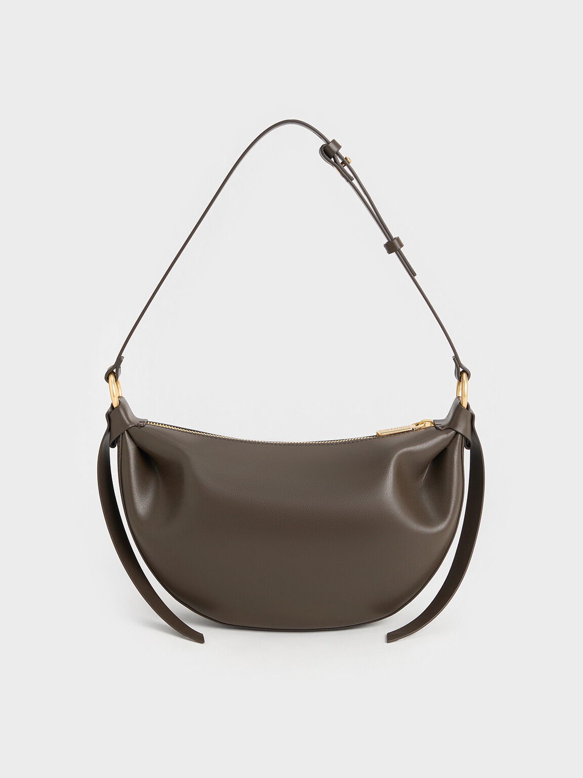 Calla Half-Moon Bag, Dark Moss, hi-res