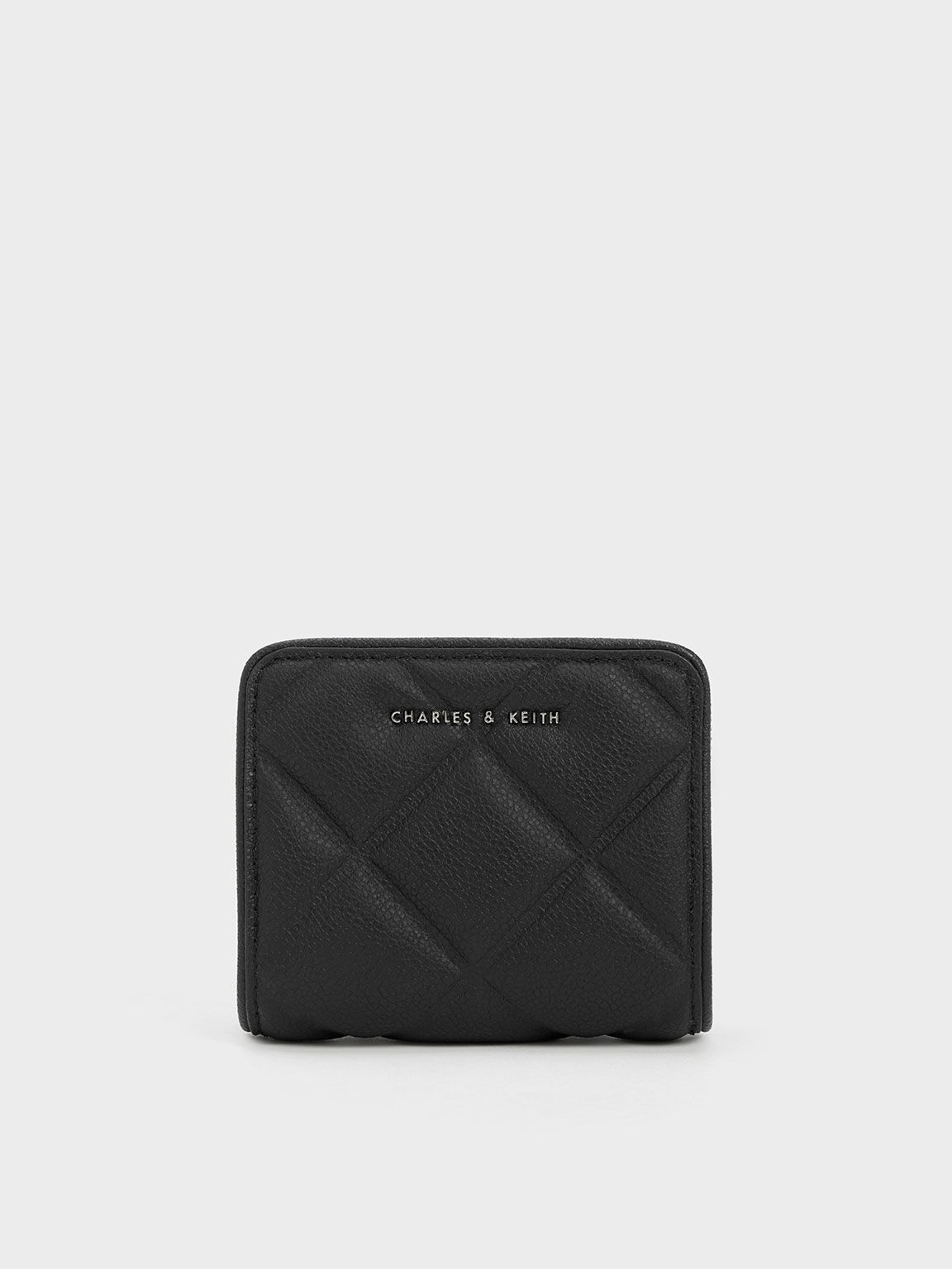 Anwen Quilted Zip-Around Wallet, Noir, hi-res