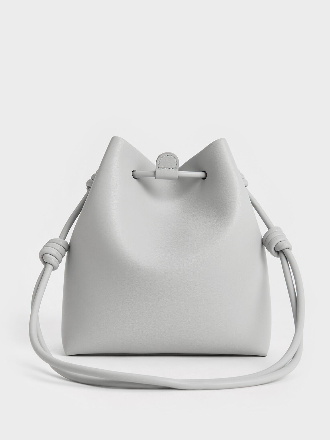 Bolso bombonera Leia con nudos, Gris, hi-res