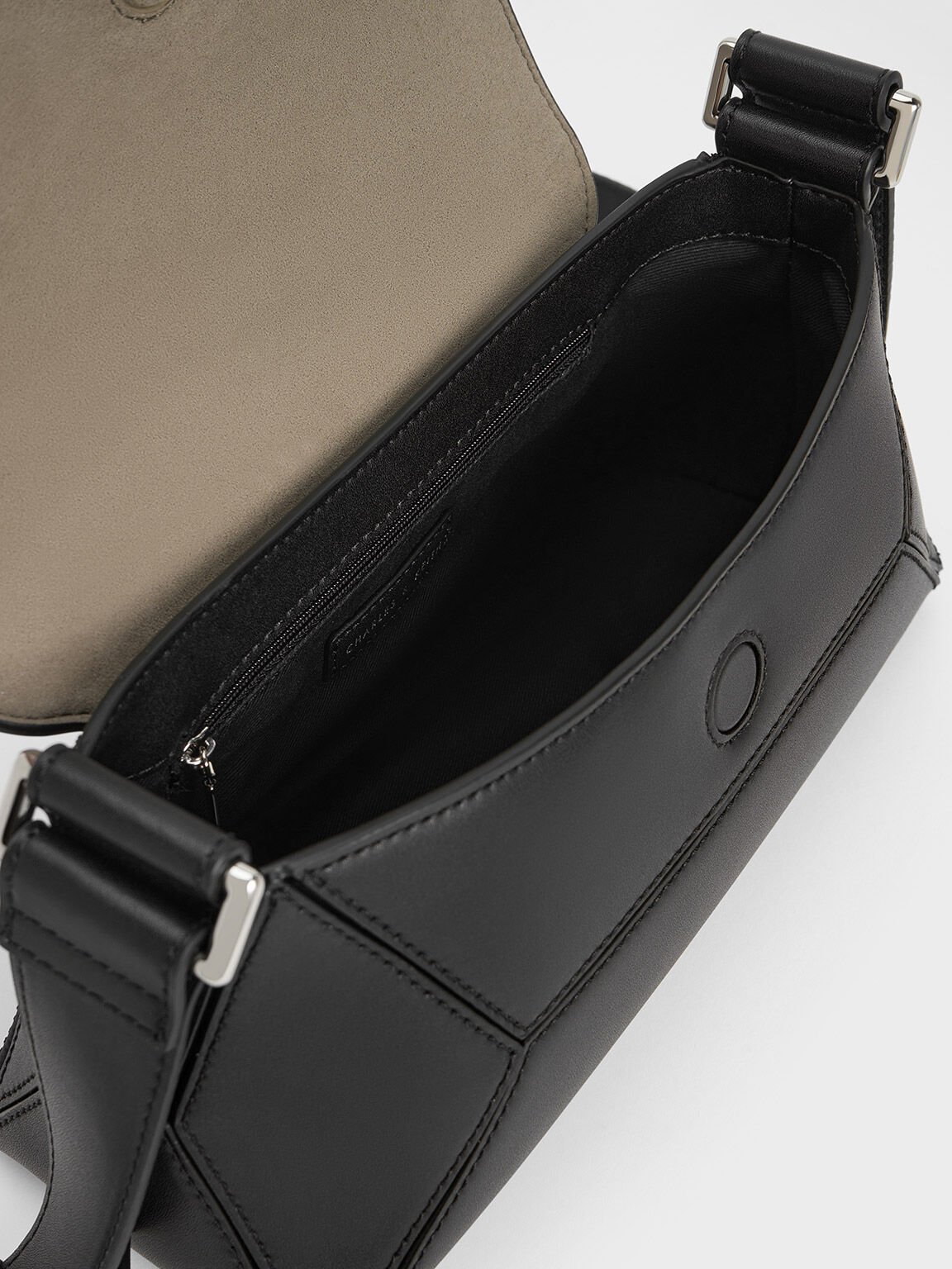 Nasrin Geometric Shoulder Bag, Noir, hi-res