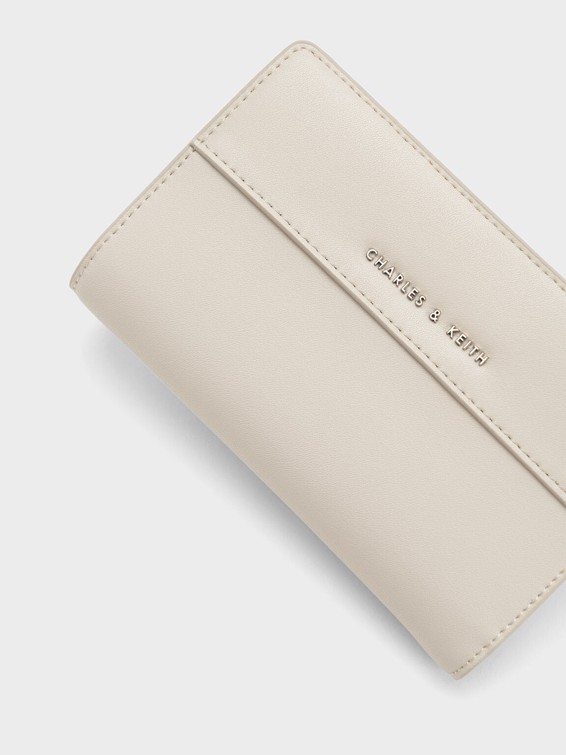 Top-Zip Short Wallet, Light Grey, hi-res