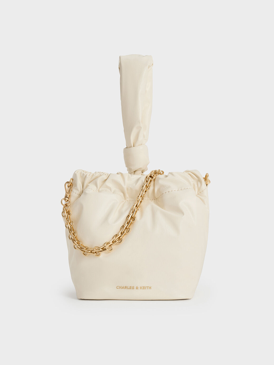 Caia Knotted Dumpling Bag, Cream, hi-res