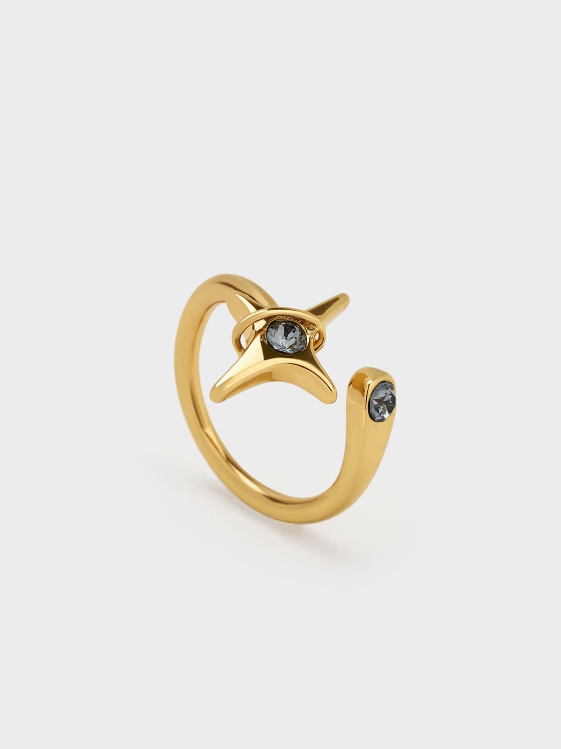 Gold Estelle Star Crystal Ring - CHARLES & KEITH US