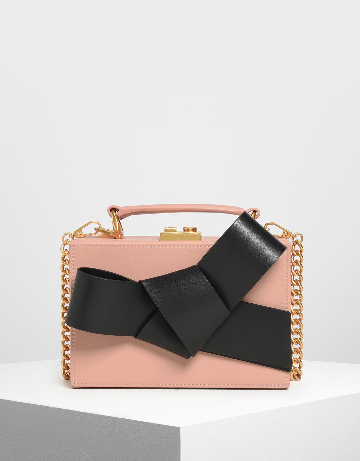 charles and keith front flap push lock bag