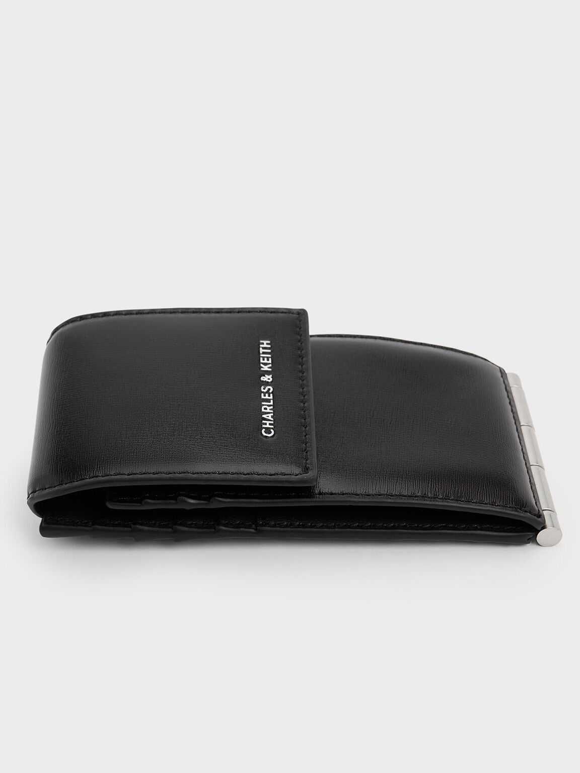 Calla Bi-Fold Side-Zip Card Holder, Noir, hi-res