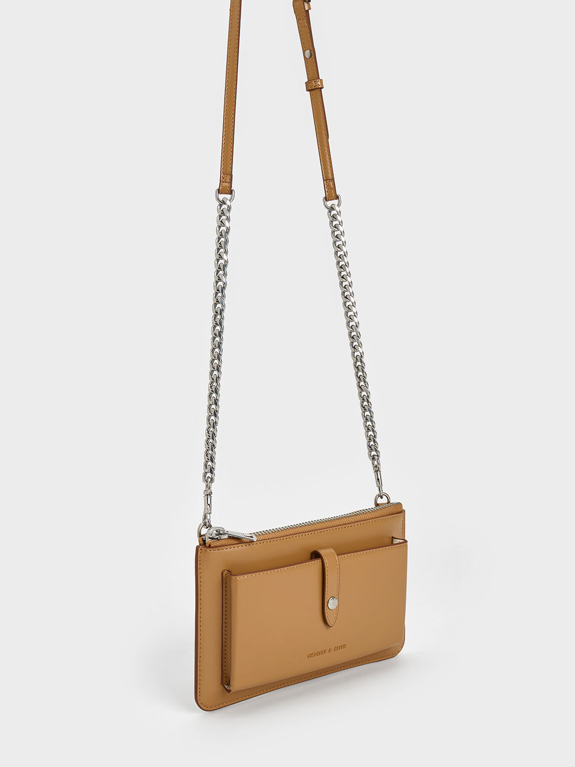 Rebel Top-Zip Long Wallet - Sand