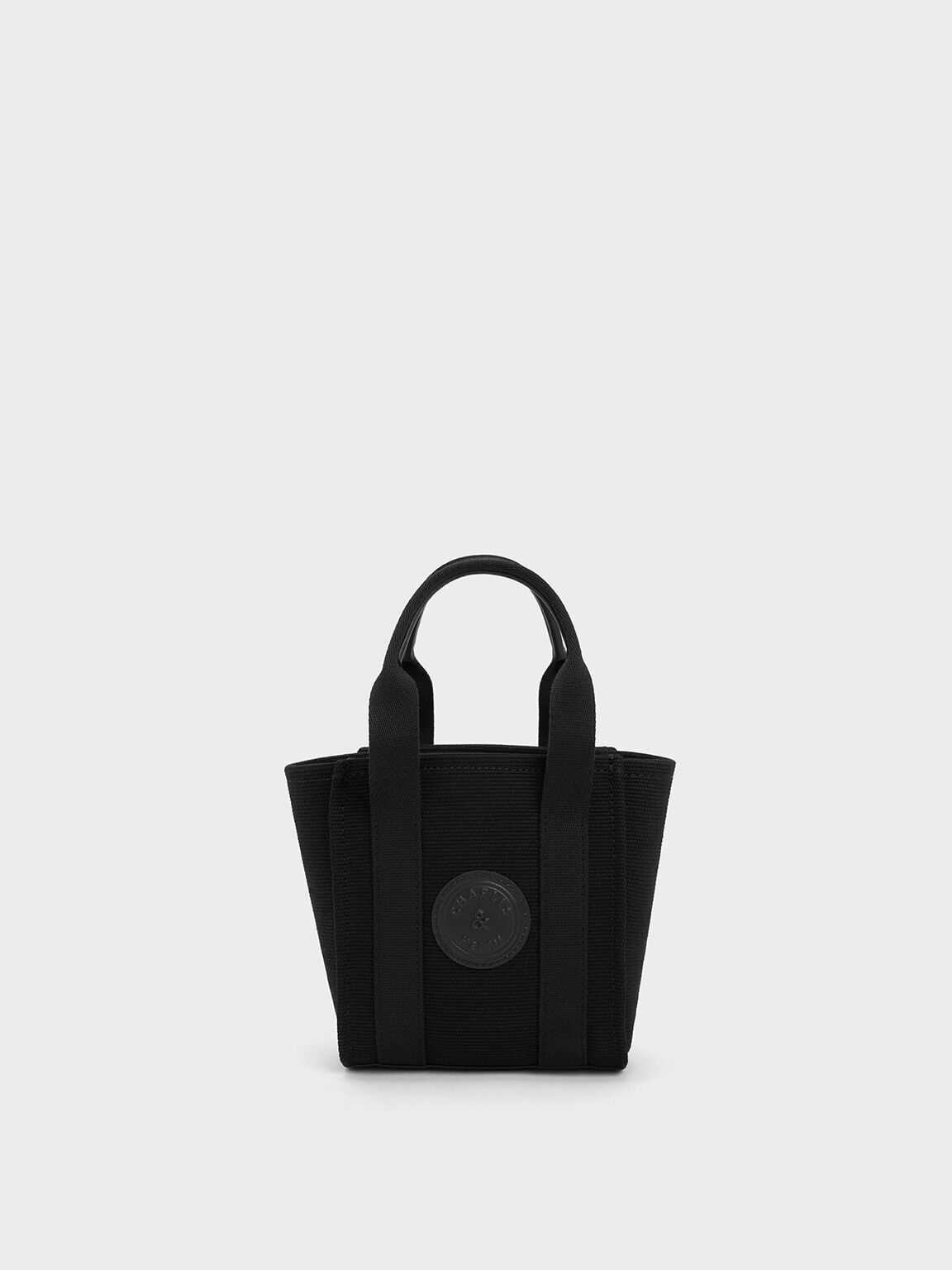 Black Large Double Handle Tote Bag CHARLES KEITH KR