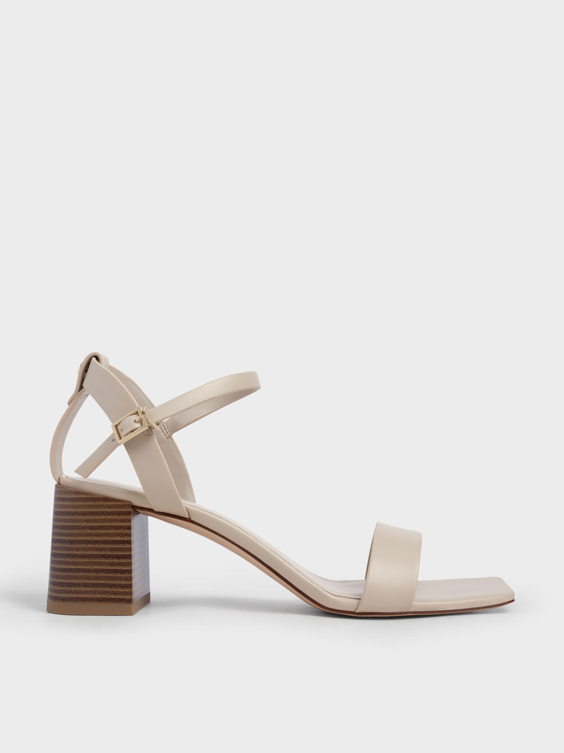 queen vivi Kaylie Block Heel Barely There Sandal in Beige | iCLOTHING -  iCLOTHING