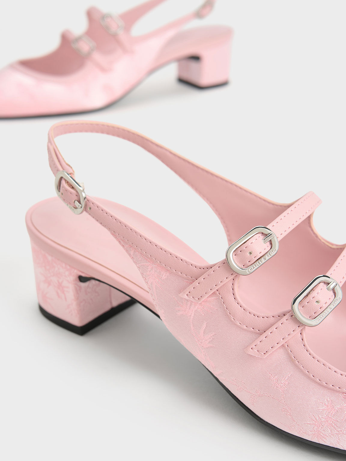 Clementine Recycled Polyester Mary Jane Pumps, Light Pink, hi-res