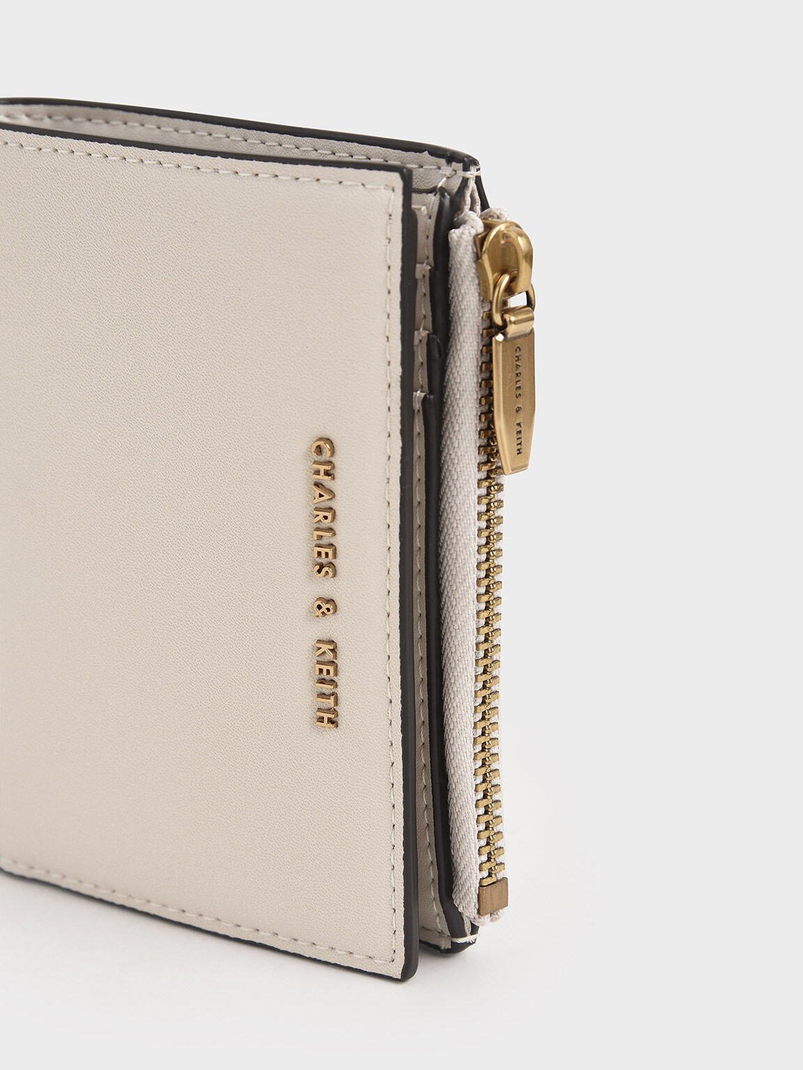 Harmonee Top Zip Small Wallet, Ivory, hi-res