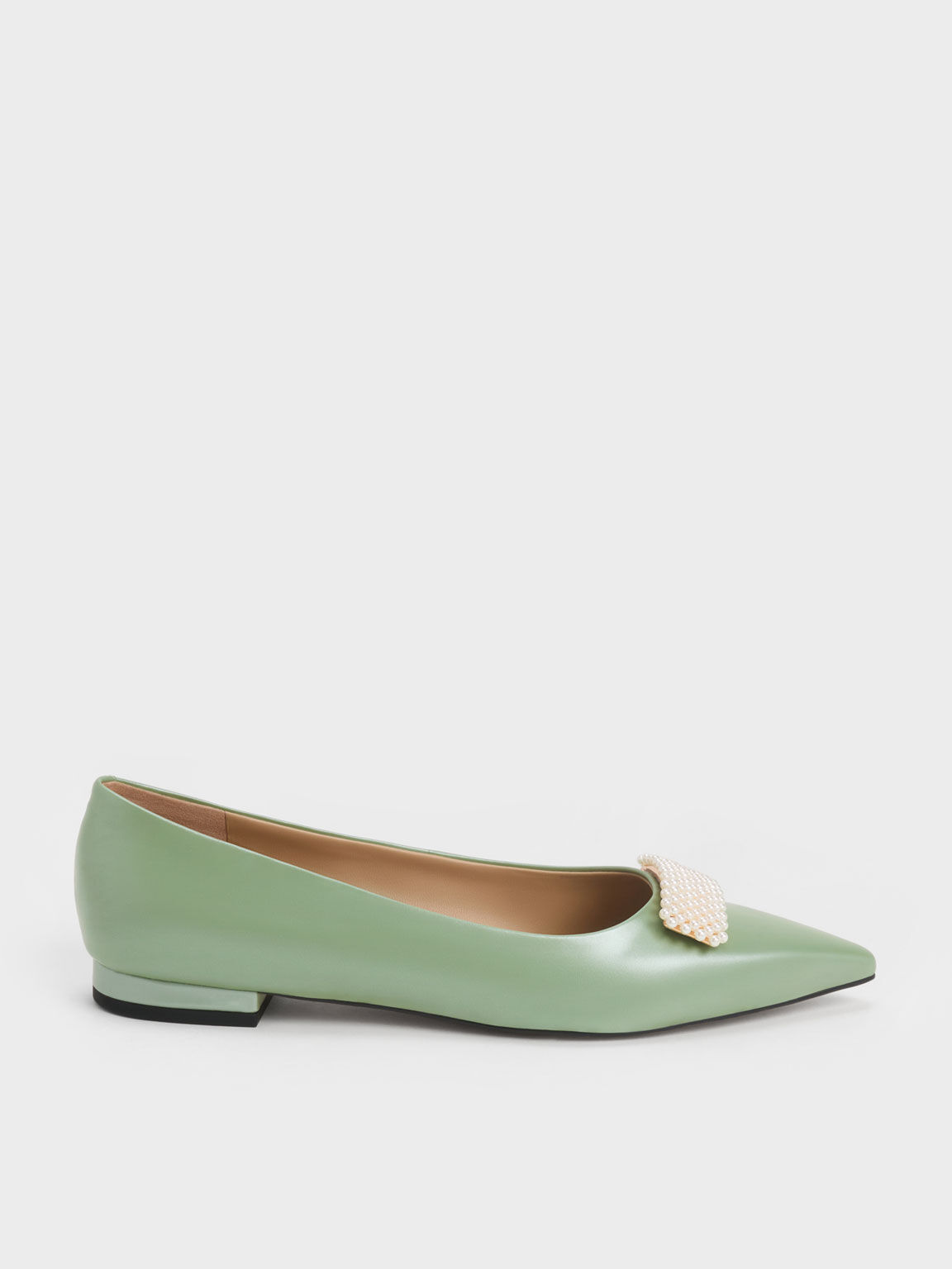 Green flat sale shoes