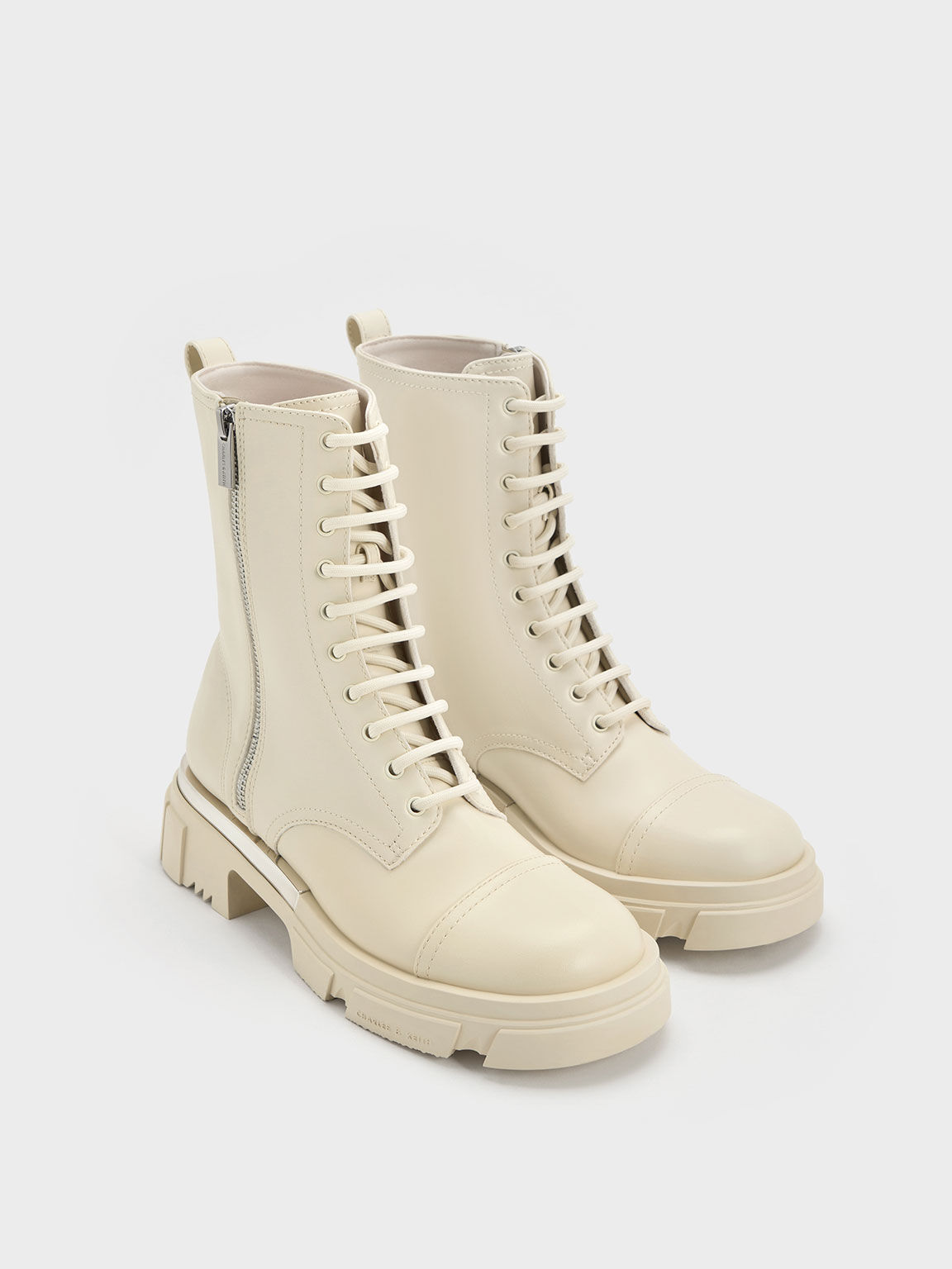 White sale boots combat