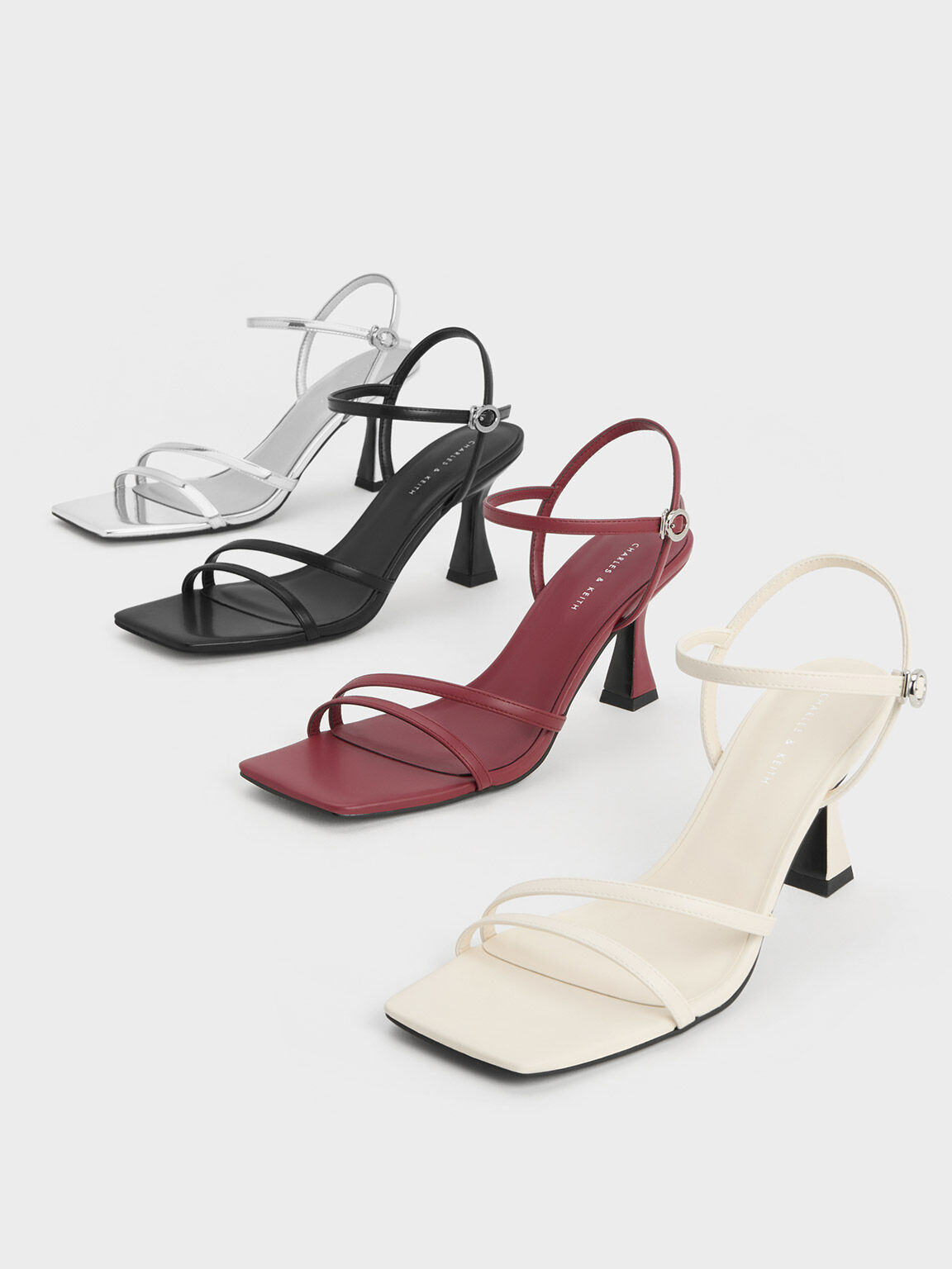 Sam Edelman Women's Rayelle Square Toe Silver Kitten Heel Sandals |  Bloomingdale's