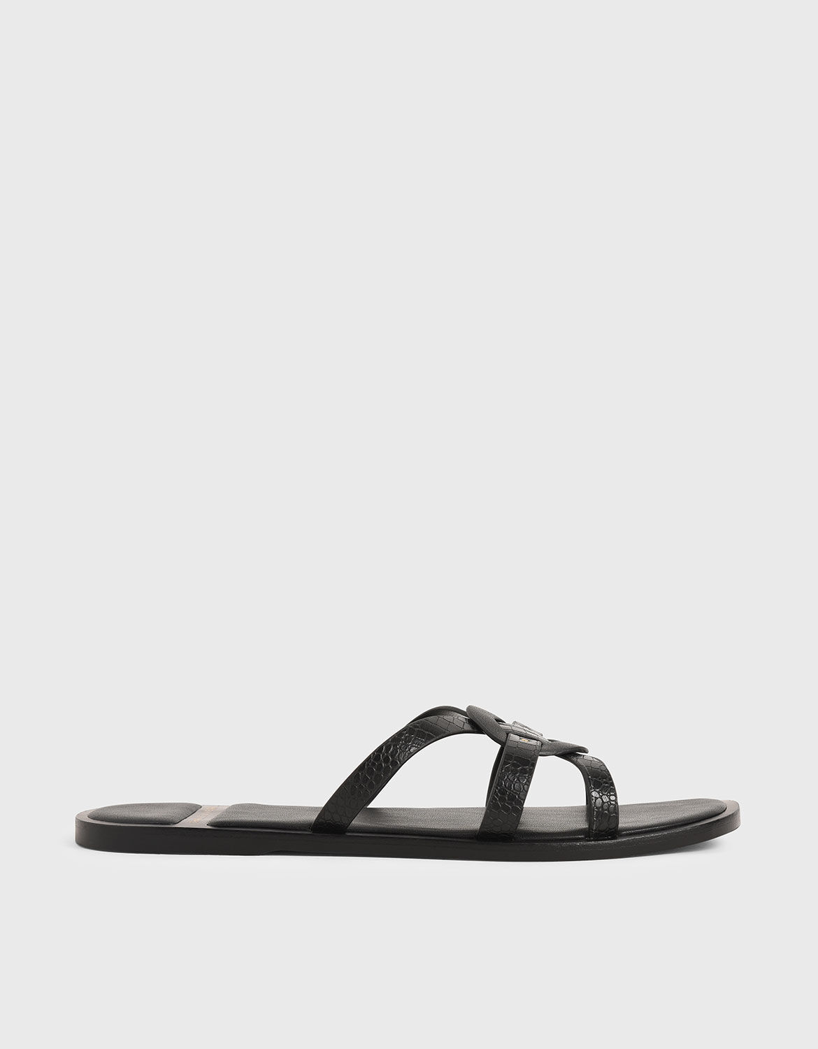 black and white animal print sandals