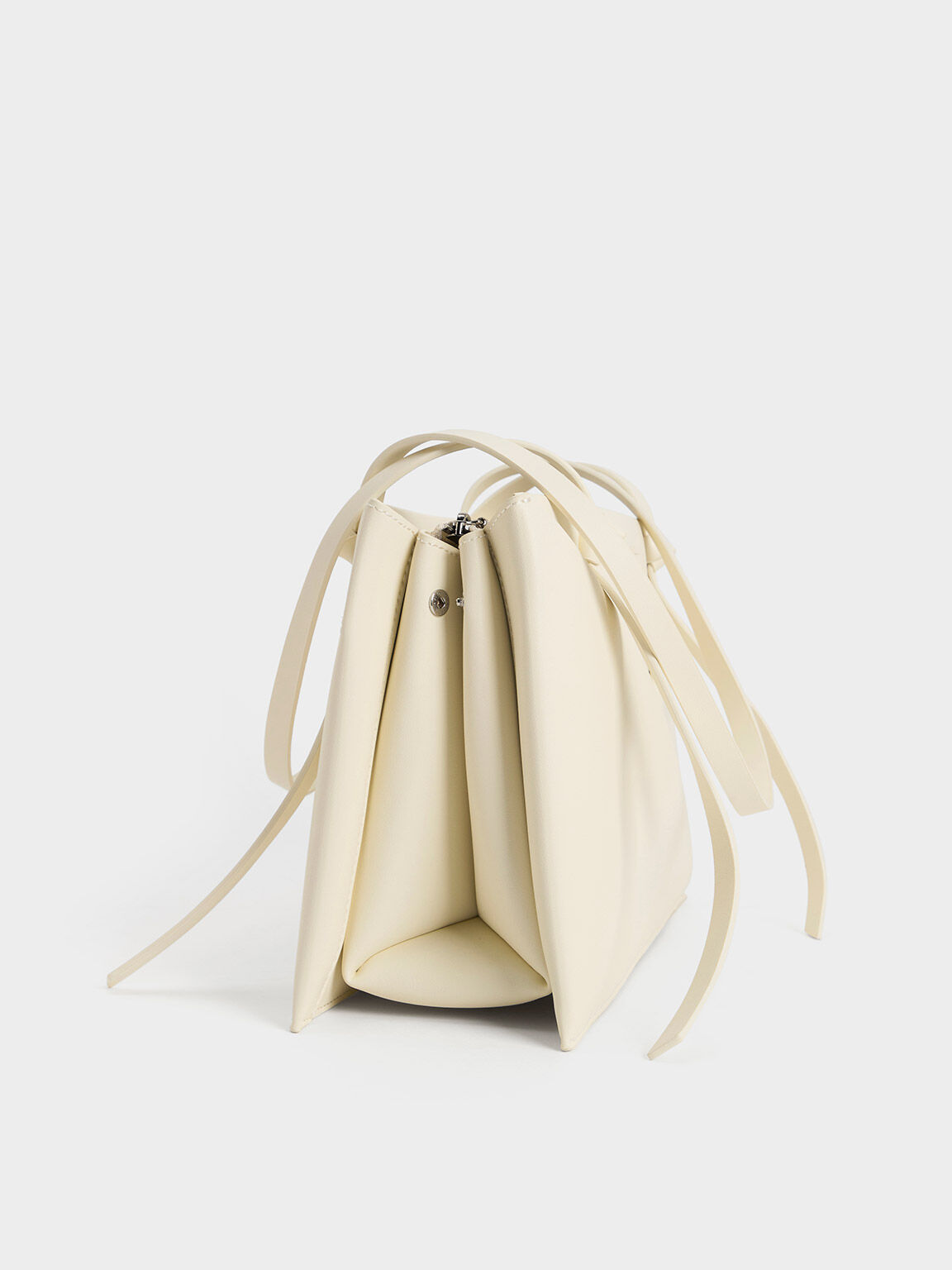 Cream Midori Geometric Tote Bag - CHARLES & KEITH International