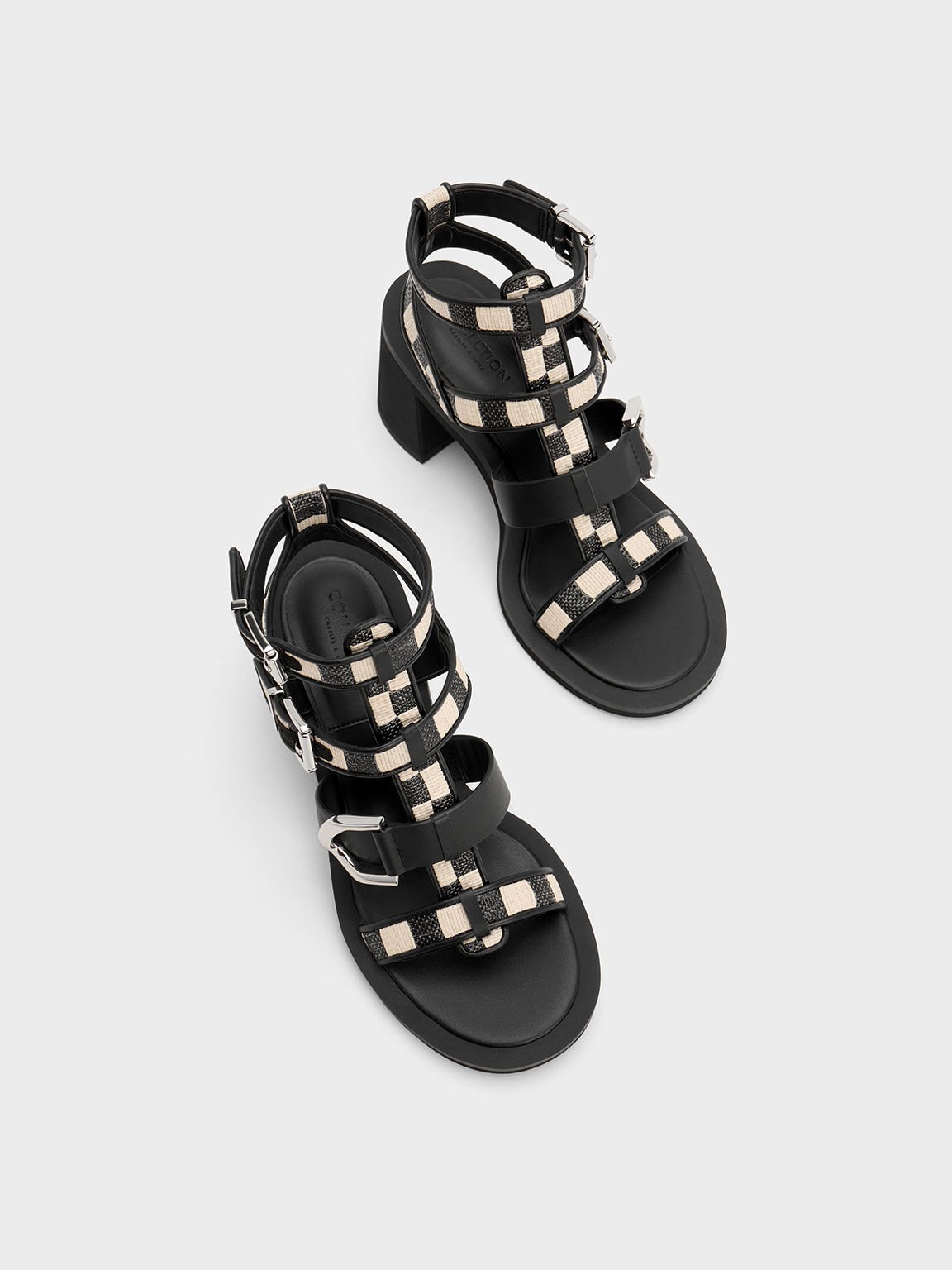 Black Triple Strap Gladiator Sandals In Wide E Fit & Extra Wide EEE Fit |  Yours Clothing