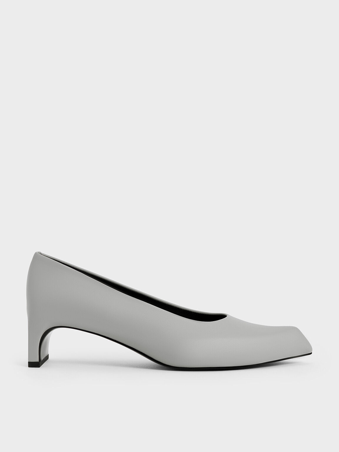 Lorde Blade-Heel Pointed-Toe Pumps, Grey, hi-res