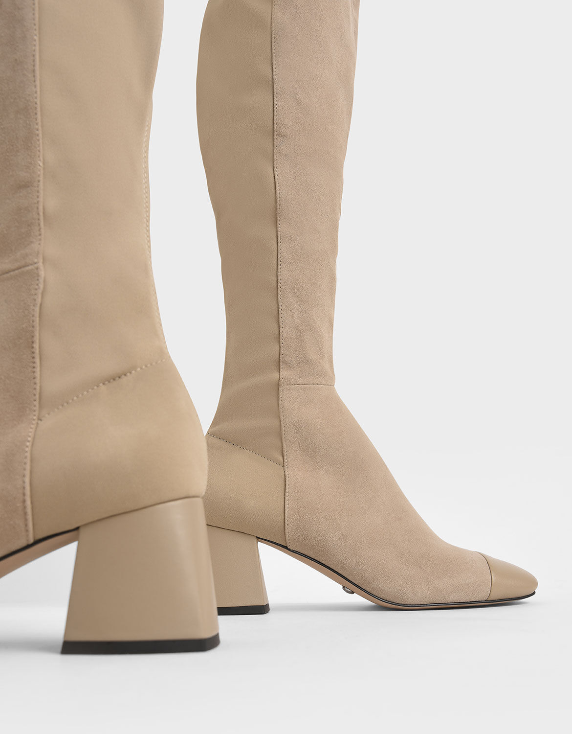 real suede thigh high boots
