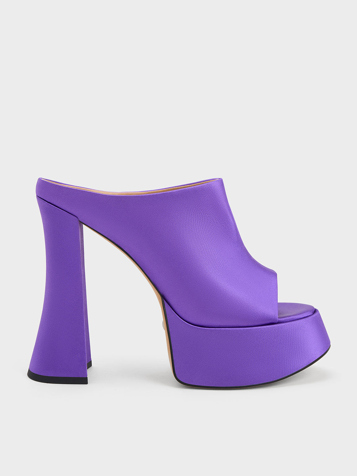 Purple low sale heel sandals