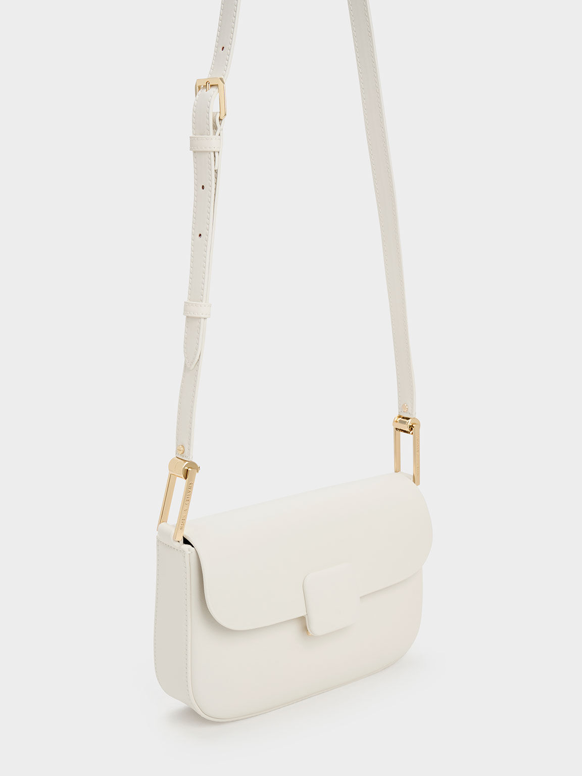 Koa Square Push-Lock Shoulder Bag, Cream, hi-res