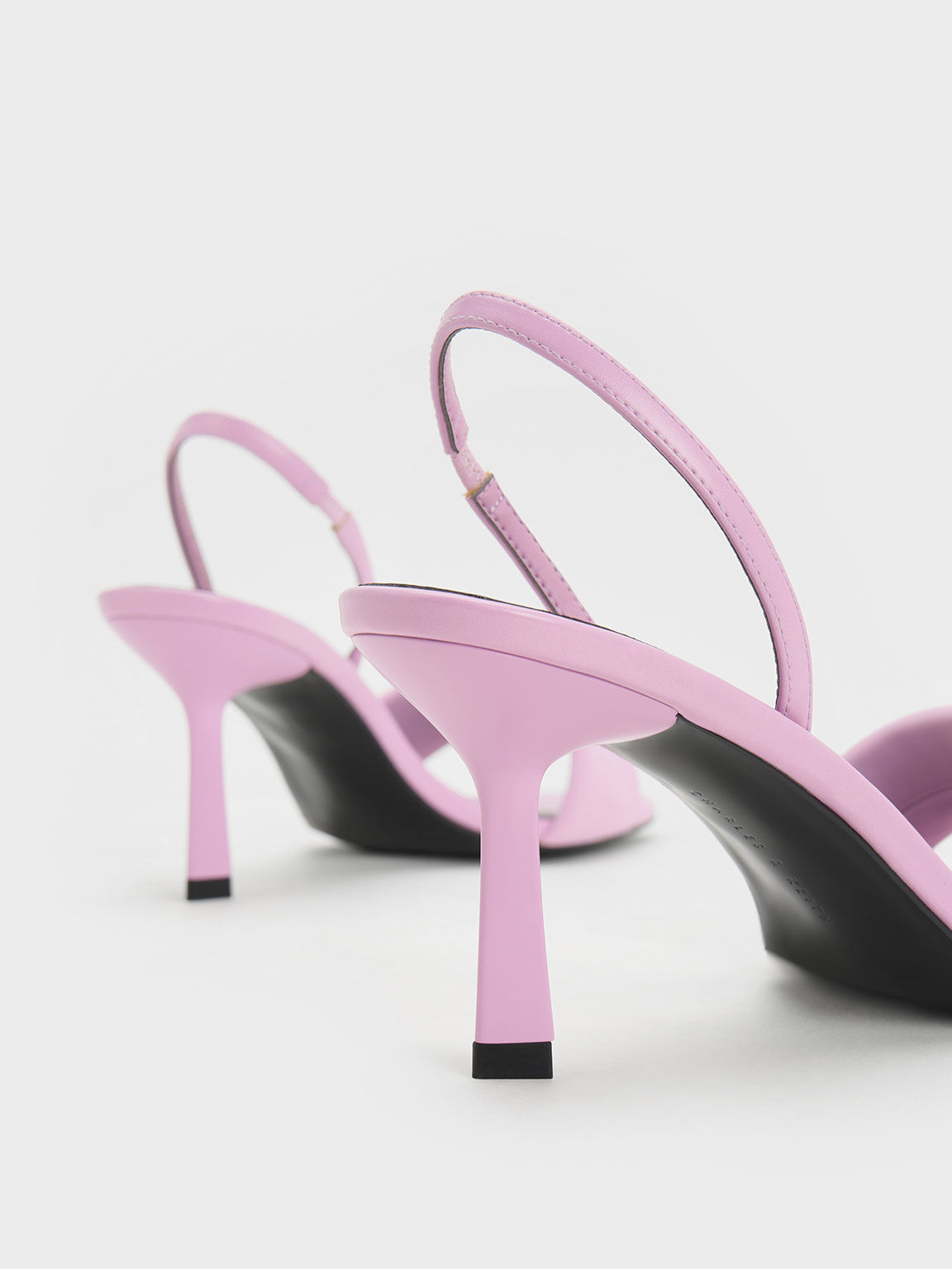 Padded Strap Slingback Pumps, Lilac, hi-res