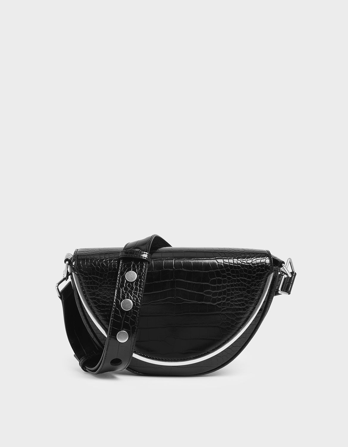 black circle crossbody bag