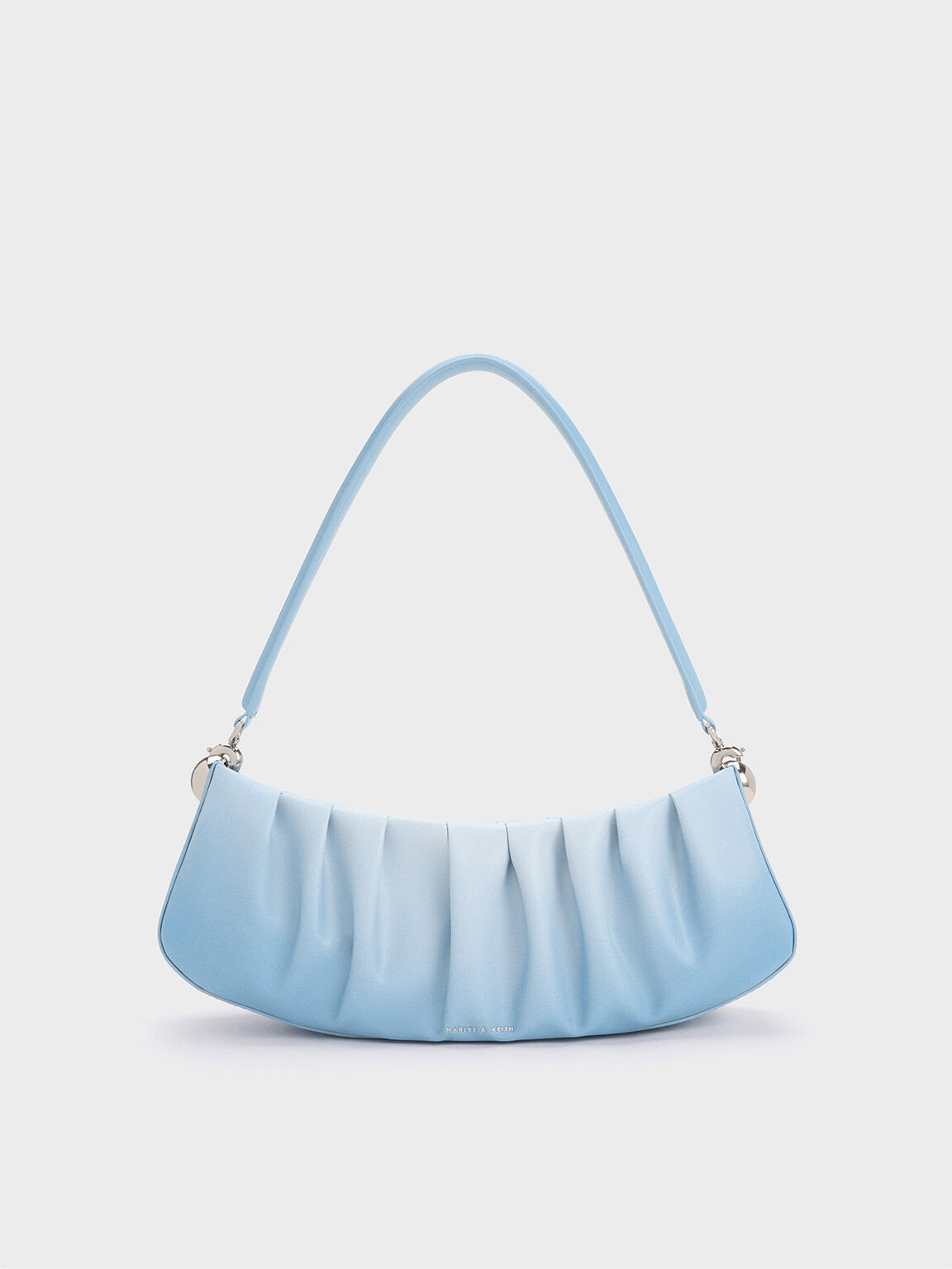 Aldora Ruched Shoulder Bag - Light Blue