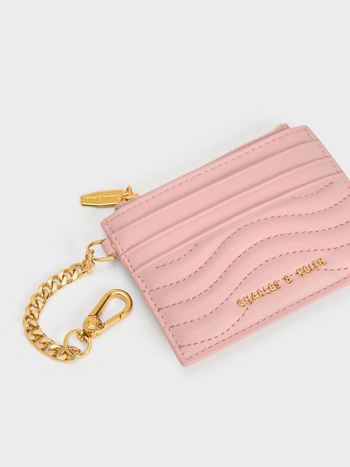 Pink Braided Strap Card Holder - CHARLES & KEITH SG