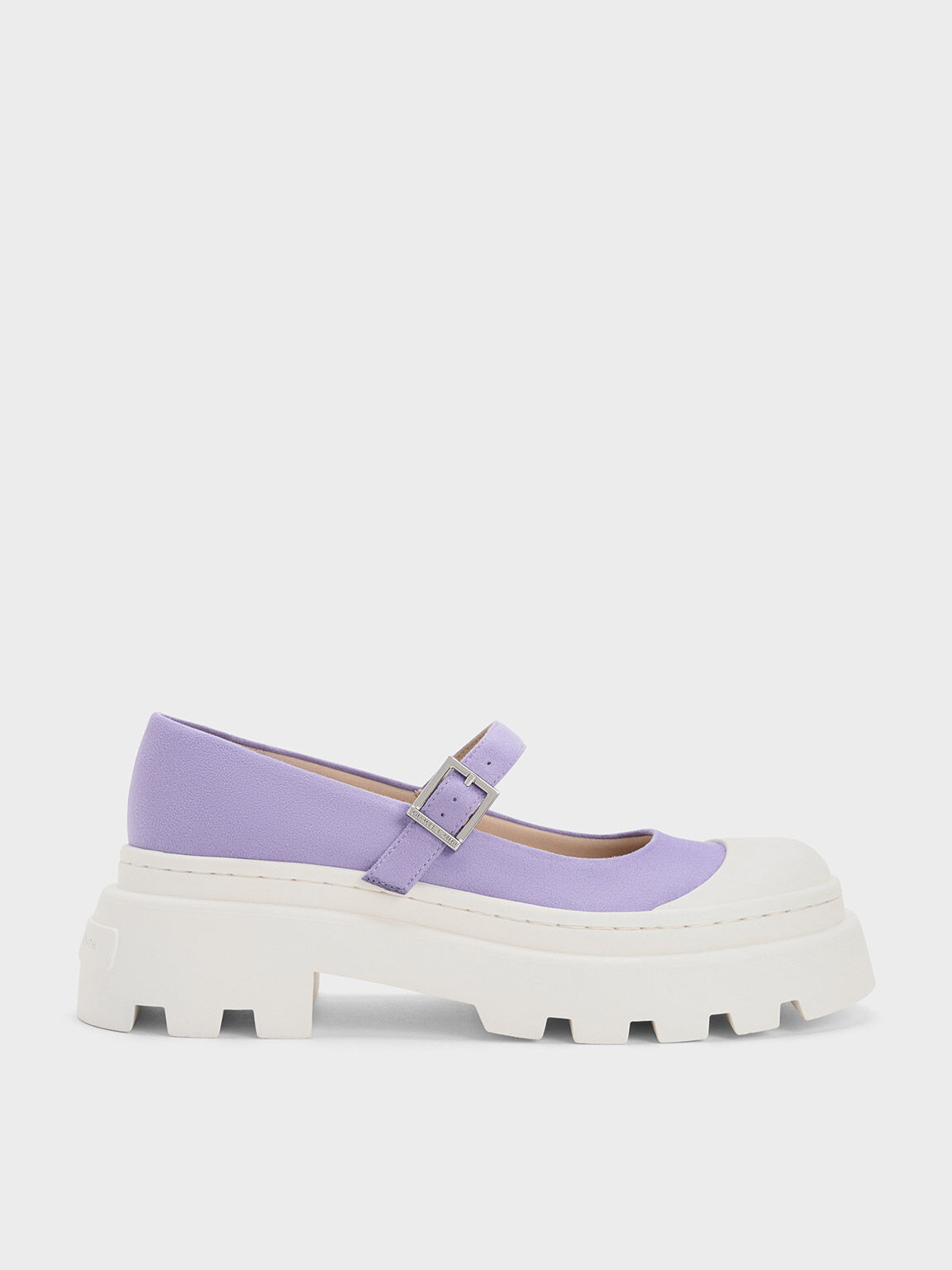 Indra Textured Two-Tone Platform Mary Janes, Purple, hi-res