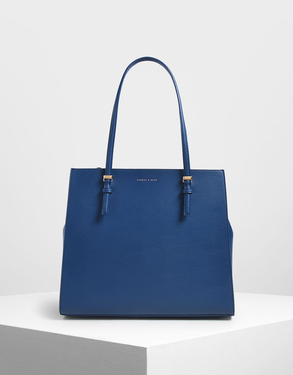 charles and keith blue handbag