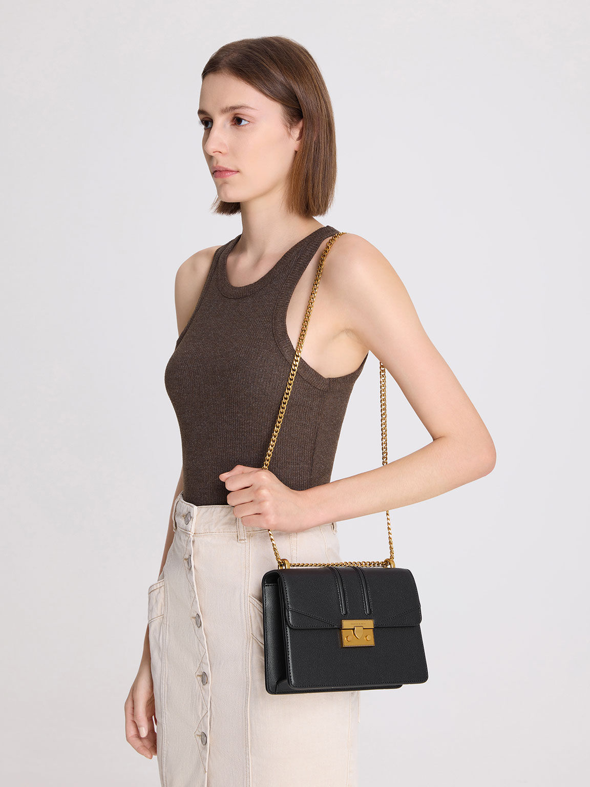 FonjepShops, cylinder shearling shoulder bag