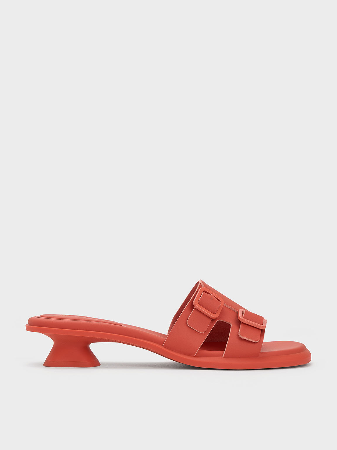 Allegra K Women's Block Low Heels Ankle Strap Sandals Orange 6.5 : Target