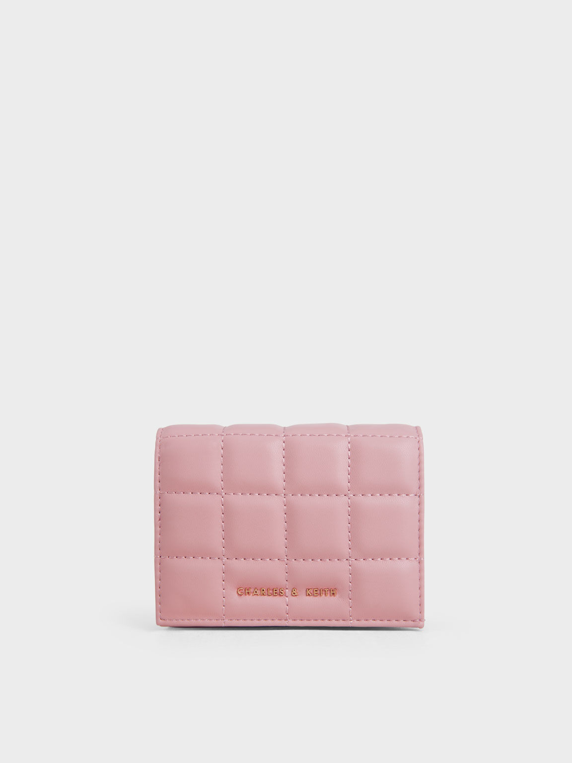 Pink Quilted Mini Short Wallet - CHARLES & KEITH SG