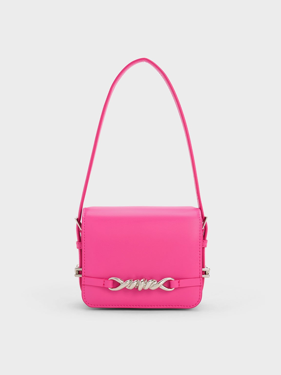 ASOS DESIGN slim 90s shoulder bag in pink | ASOS