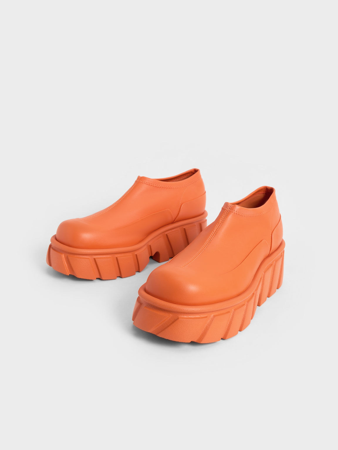 Neon orange 2025 platform shoes