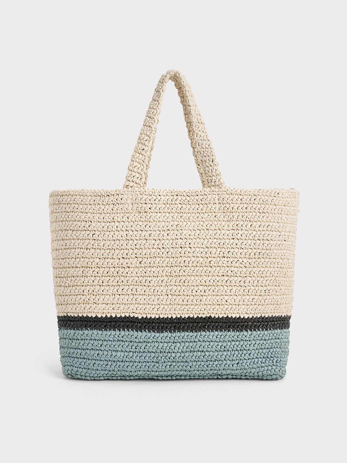 Allegra Knitted Tote Bag, Cream, hi-res