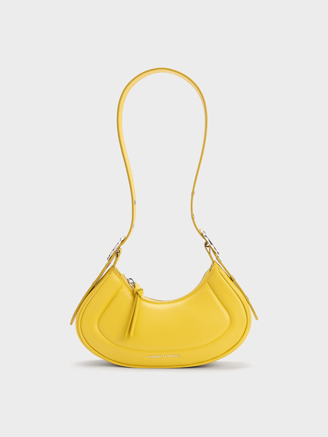 Yellow Petra Asymmetrical Front Flap Bag - CHARLES & KEITH US