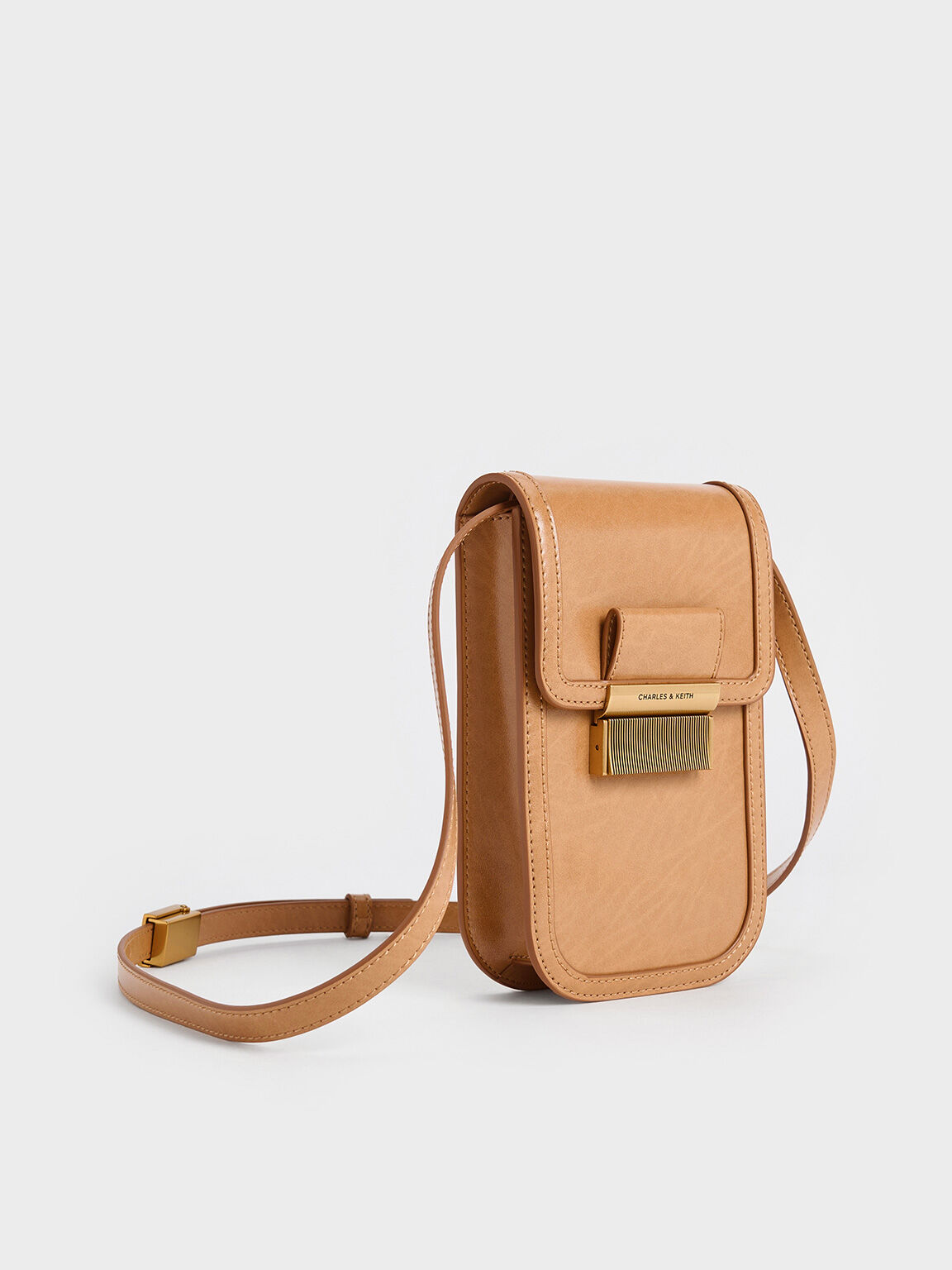 Mini Charlot Elongated Crossbody Bag, Toffee, hi-res