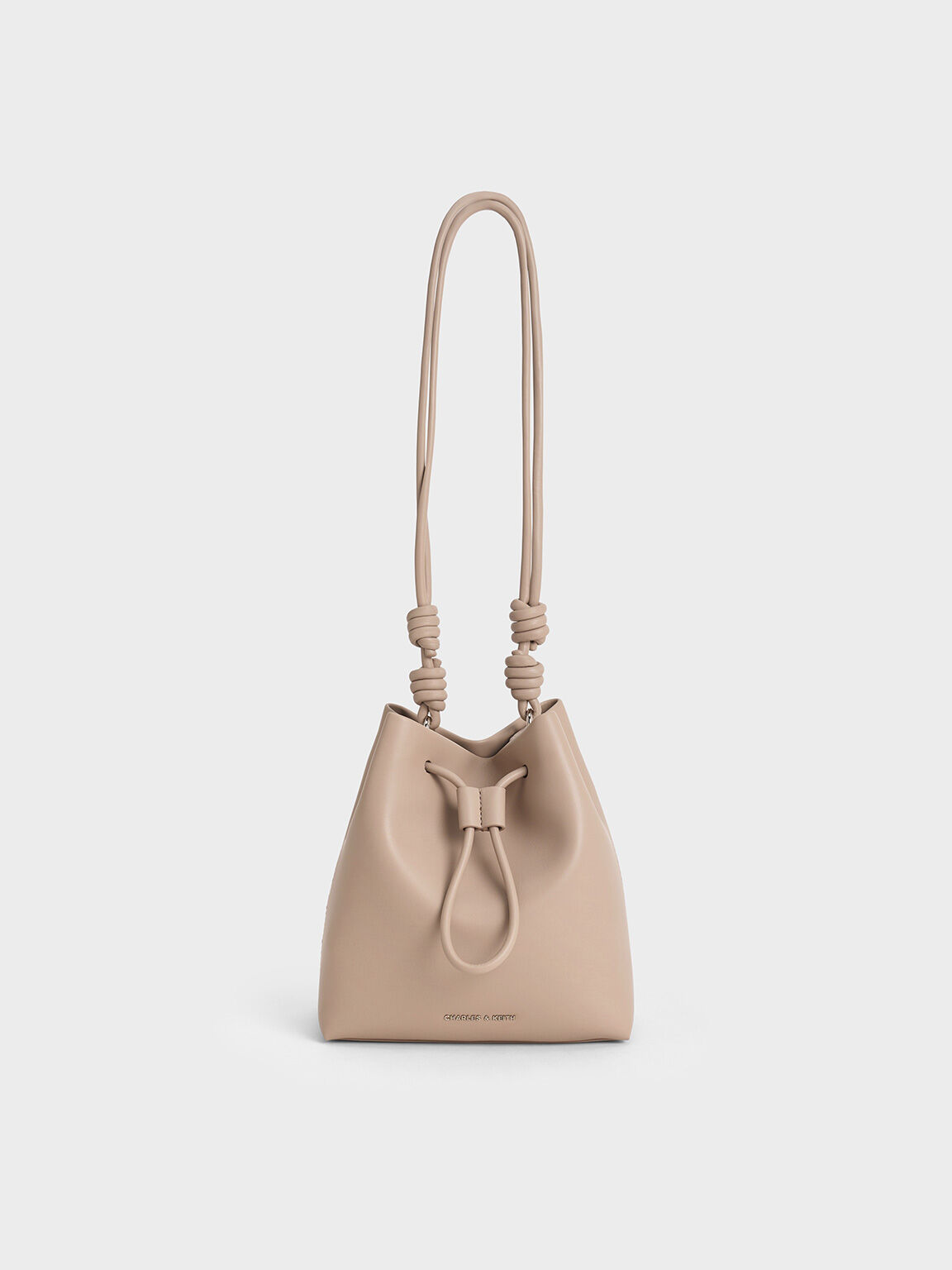 Leia Knotted Bucket Bag, Taupe, hi-res