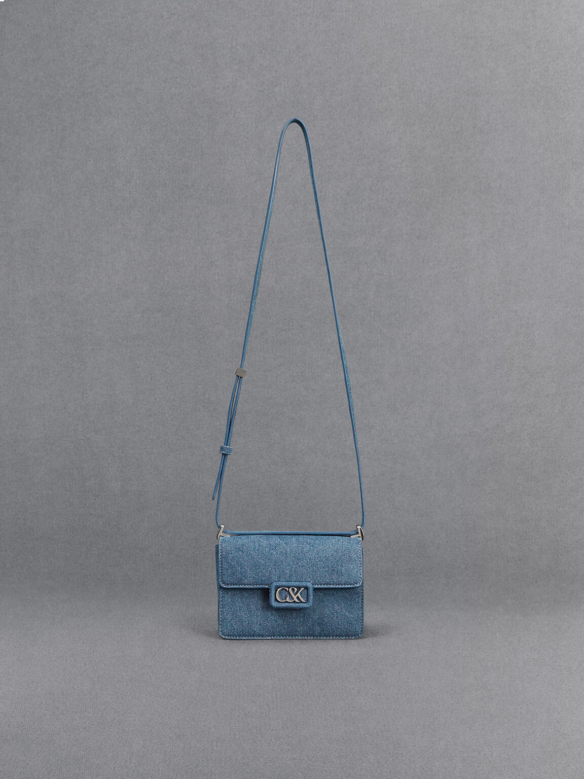Blue Denim Boxy Bag - CHARLES & KEITH US