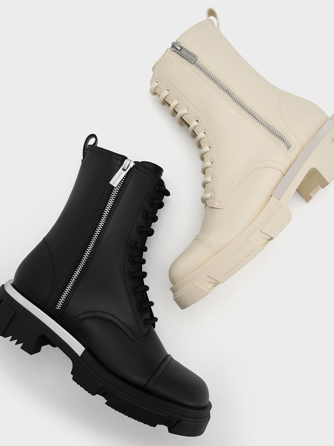 Botas Dakota con cordones, Blanco tiza, hi-res