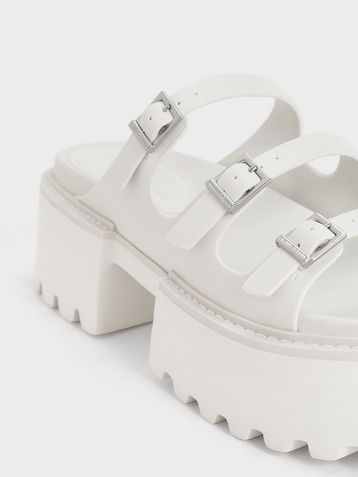 White sandals sale with platform