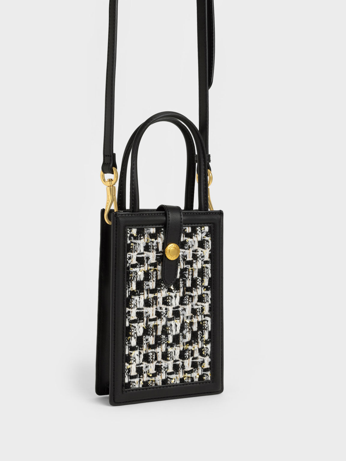 Black Quilted Chain Handle Bag - CHARLES & KEITH VN