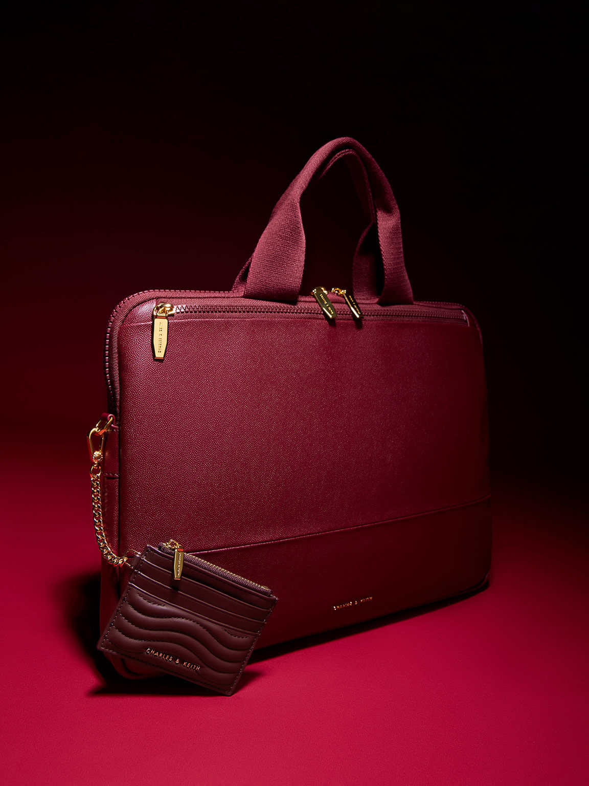 Charles and cheap keith maroon bag