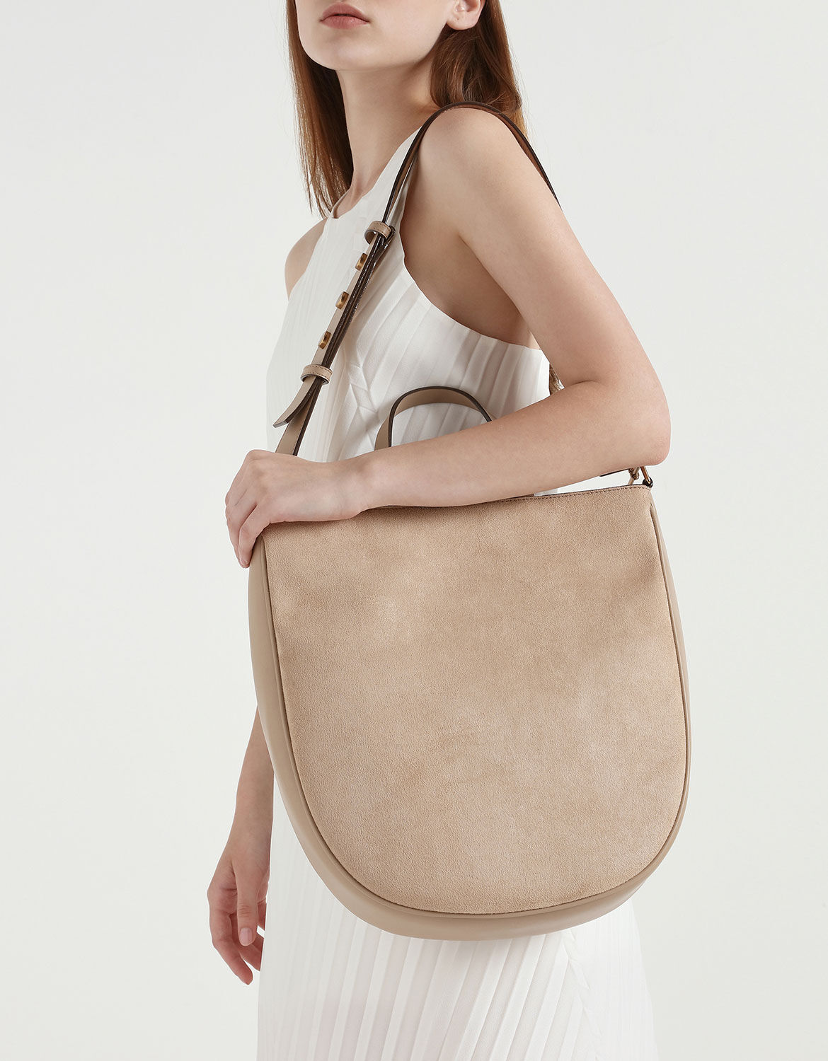 charles and keith textured tote bag