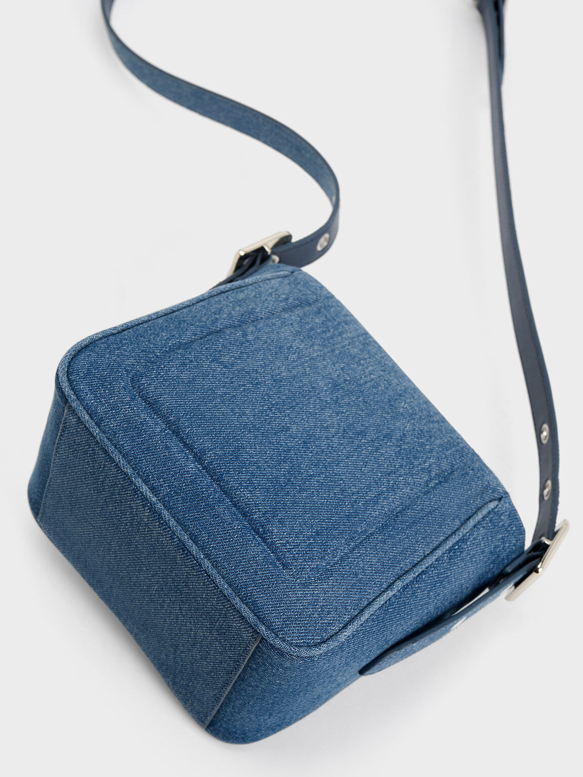 Petra Denim Boxy Bucket Bag, Denim Blue, hi-res